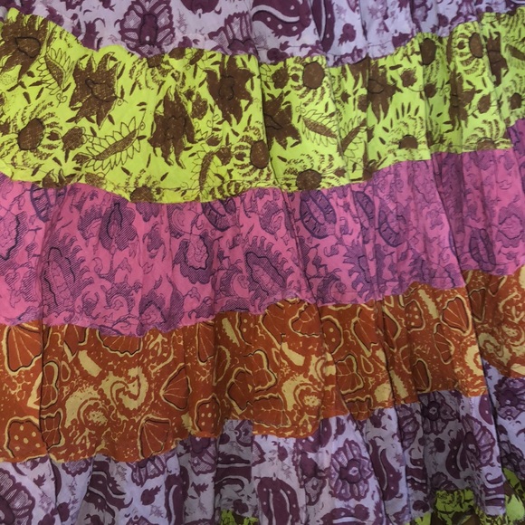 Alberto Makali Floral Boho Gypsy Tiered Maxi Skirt -  Size 12 - Picture 3 of 7